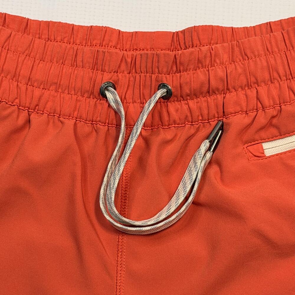 Vuori Shorts Womens Small Orange The Rise The Shine Lined Running Athletic VW304 - Picture 3 of 16